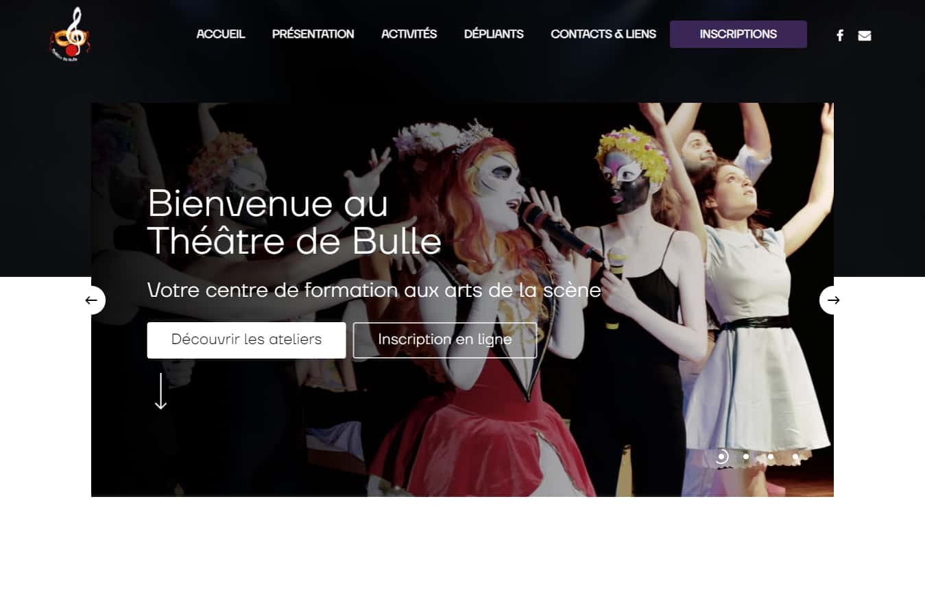 création site internet Théâtre de Bulle