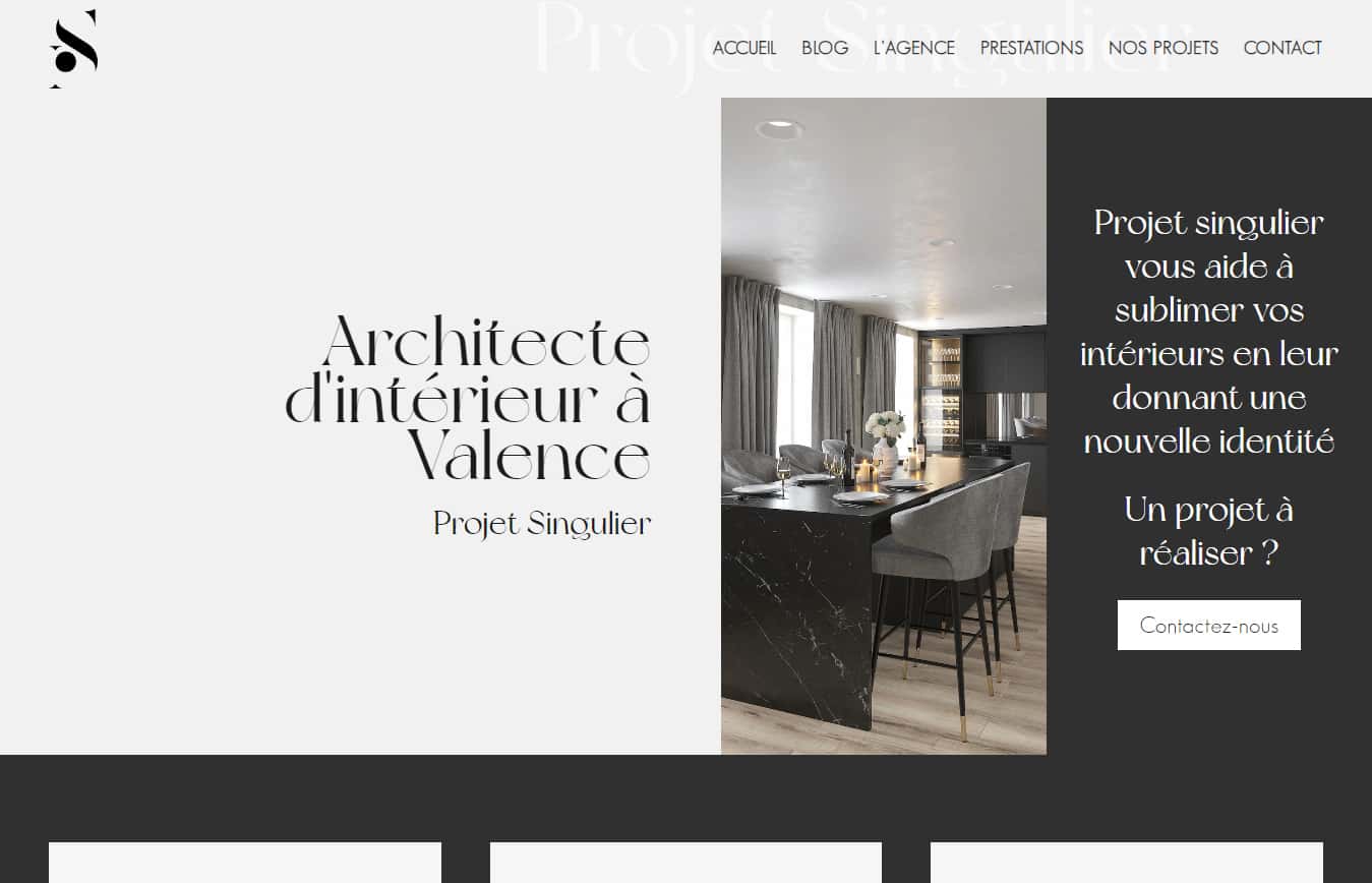 création site internet architecte Projet Singulier